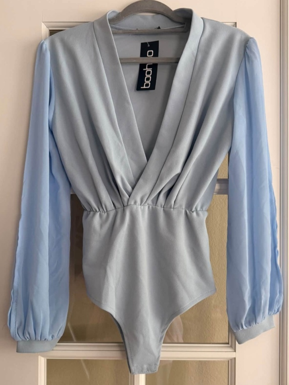 Boohoo Pale Blue Body Suit